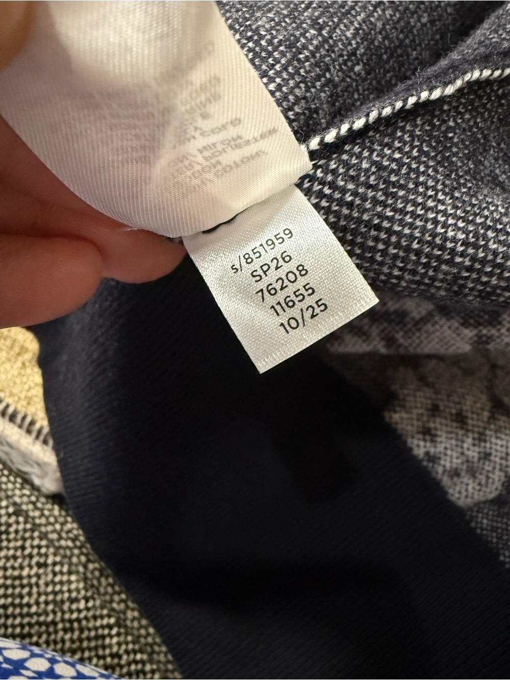 Ann Taylor Navy and White Floral Jacquard Bomber Cardigan Cotton Blend NWT Small - Picture 5 of 6
